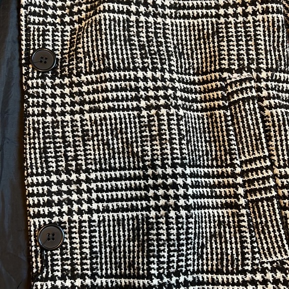 Tweed Houndstooth Long Coat Small - Picture 3 of 3